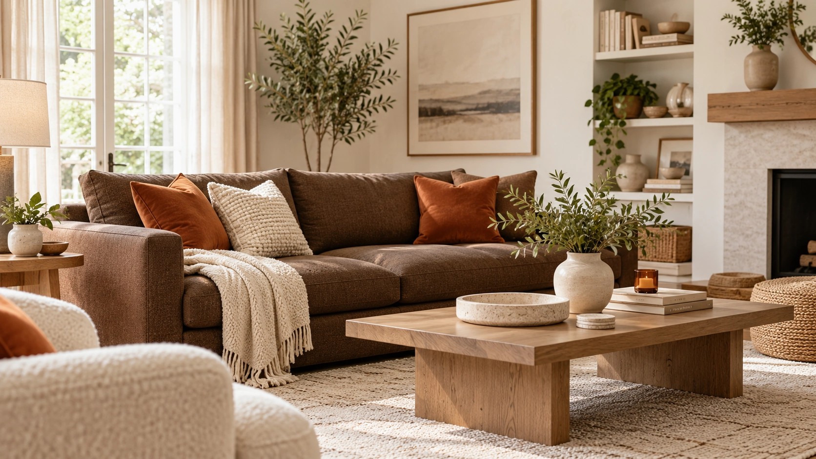 brown sofa living room ideas